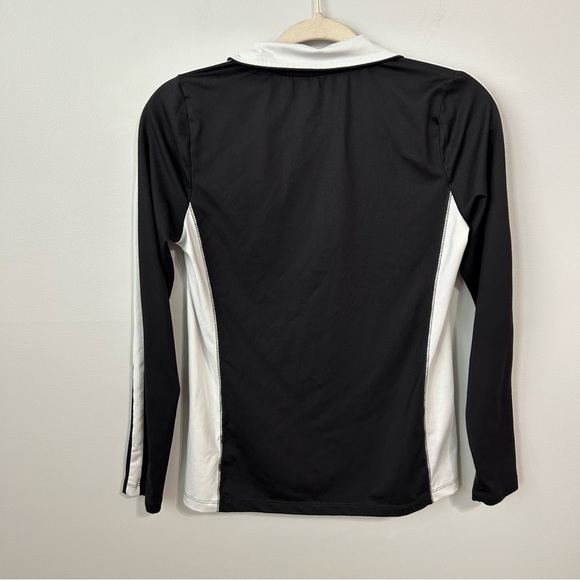 Lauren Ralph Lauren Black White Long Sleeve Track Active Jacket Size Small - Picture 3 of 4